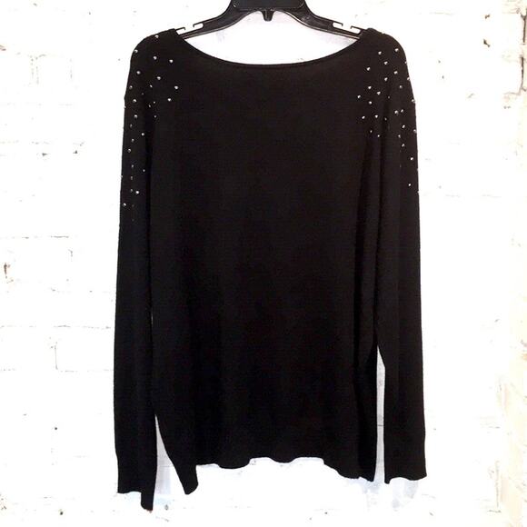 Sioni Woman black studded sweater. Sz 2X. NWT. - Picture 7 of 7
